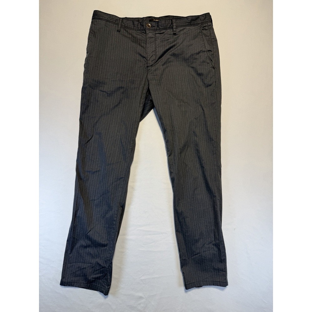 Alberto Rob Slim Fit Pinstripe Pants 33x32 Stretch Black Blue 6287 1914 004